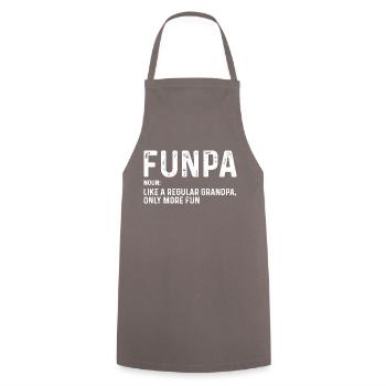 Funpa Shirts Funpa Shirt wie ein normaler Opa - Kochschürze - Grau - Vorne - AI Model Male 185 dark (185cm)