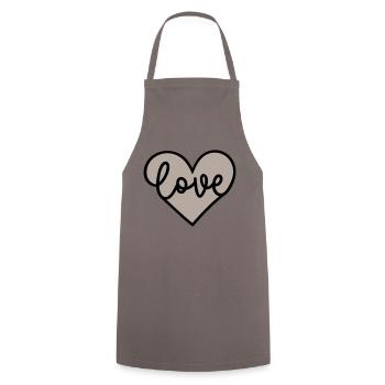 Amour - Tablier de cuisine - gris - Devant - AI Model Male 185 dark (185cm)