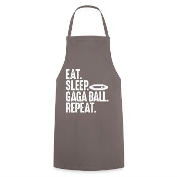 Eat. Sleep. Gaga Ball. Repeat. Dodgeball Gagaball - Cooking Apron - grey - Front - AI Model Male 185 dark (185cm)
