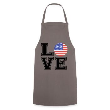 Amour États-Unis / Amour États-Unis Pays Pays - Tablier de cuisine - gris - Devant - AI Model Male 185 dark (185cm)