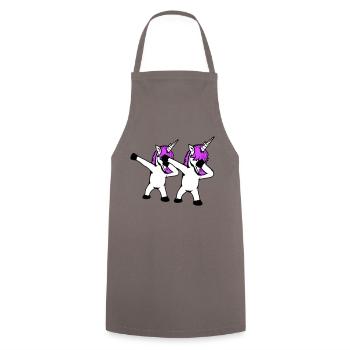 2 Licornes Dabbing Dab Danse Soirée Pose Geste Équipe - Tablier de cuisine - gris - Devant - AI Model Male 185 dark (185cm)
