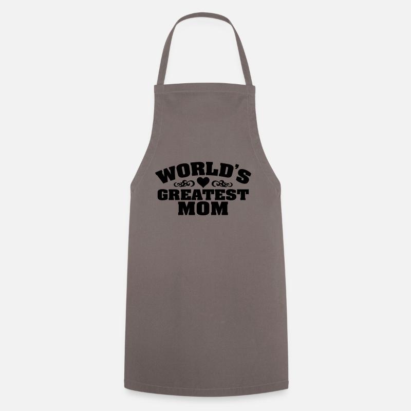 WORLD'S GREATEST MOM - Cooking Apron - grey