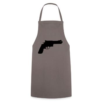 Revolver - Kochschürze - Grau - Vorne - AI Model Male 185 dark (185cm)