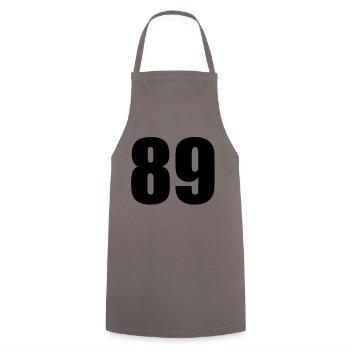 89 - Cooking Apron - grey - Front - AI Model Male 185 dark (185cm)