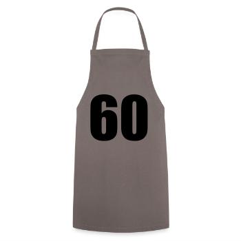 60 - Cooking Apron - grey - Front - AI Model Male 185 dark (185cm)
