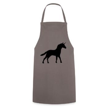 Silhouette Unicorn Outline Shadow - Cooking Apron - grey - Front - AI Model Male 185 dark (185cm)