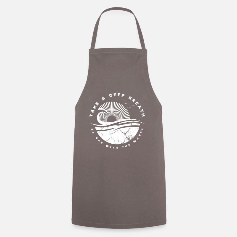 Take a Deep Breath - Cooking Apron - grey