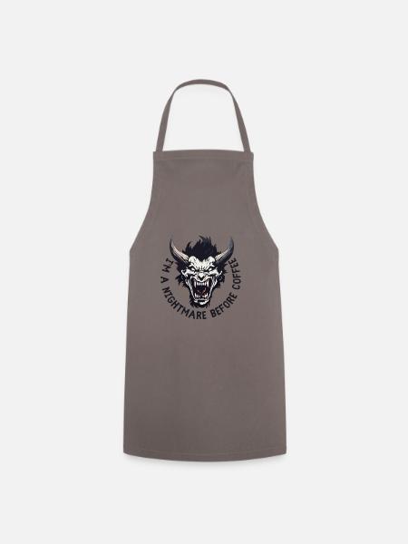 Nightmare before Coffee - Kochschürze - Grau