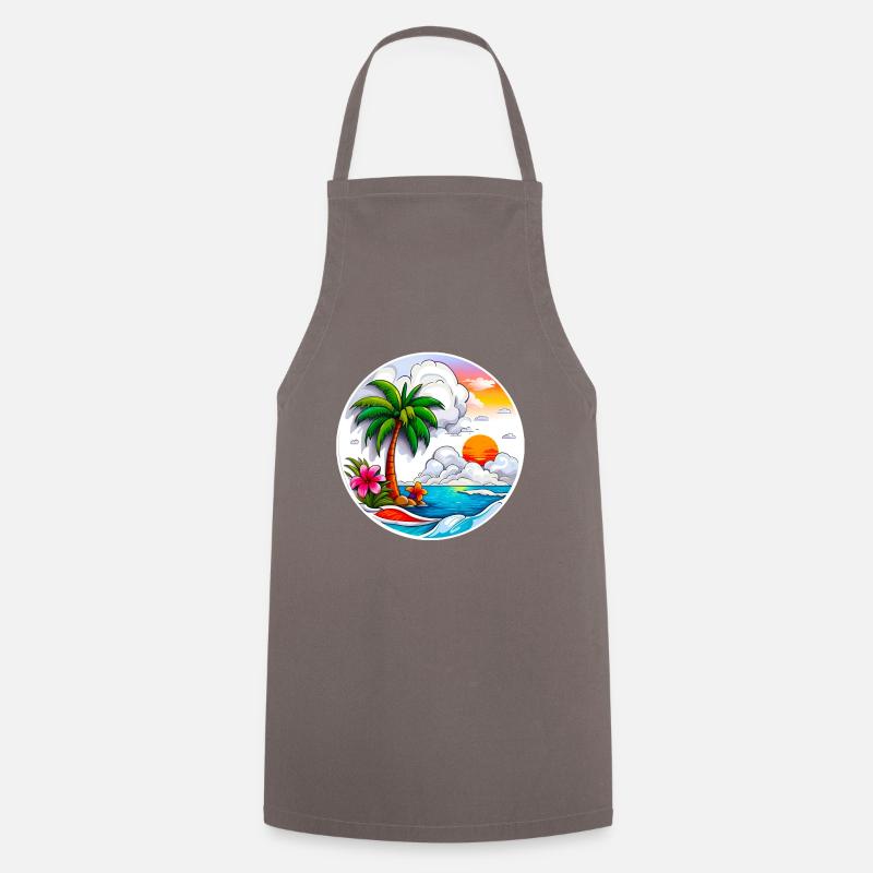Ready for a holiday - Cooking Apron - grey