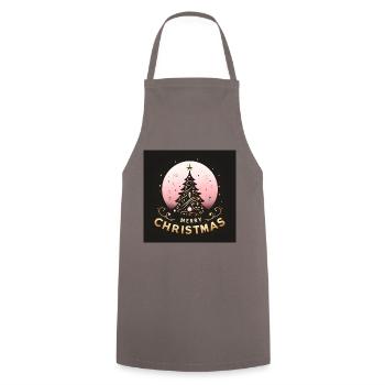 Frohe Weihnachten - Kochschürze - Grau - Vorne - AI Model Male 185 dark (185cm)