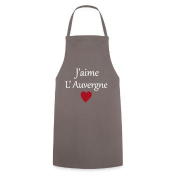 J'aime l'auvergne - Tablier de cuisine - gris - Devant - AI Model Male 185 dark (185cm)