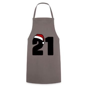 21 Numéro Noël - Tablier de cuisine - gris - Devant - AI Model Male 185 dark (185cm)