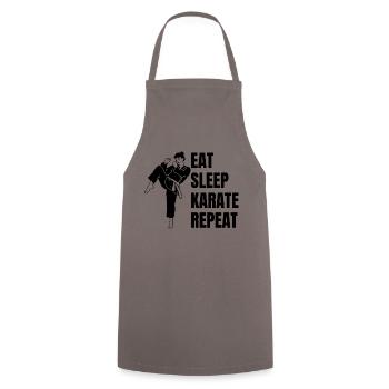 Karate, Hapkido, Judo, Aikido, Martial Arts, Martial Arts - Cooking Apron - grey - Front - AI Model Male 185 dark (185cm)