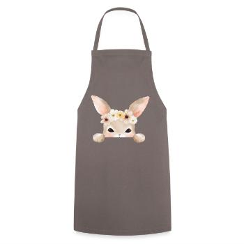 Fleurs lapin - Tablier de cuisine - gris - Devant - AI Model Male 185 dark (185cm)