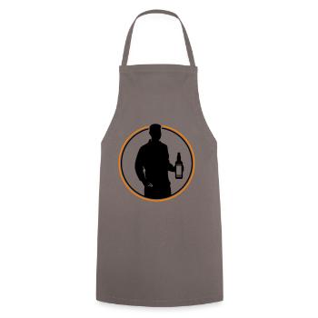 Icône de silhouette de buveur - Tablier de cuisine - gris - Devant - AI Model Male 185 dark (185cm)