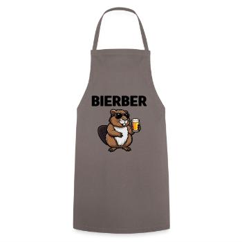 Bierber Biber Bier trinken Sommer Party feiern - Kochschürze - Grau - Vorne - AI Model Male 185 dark (185cm)