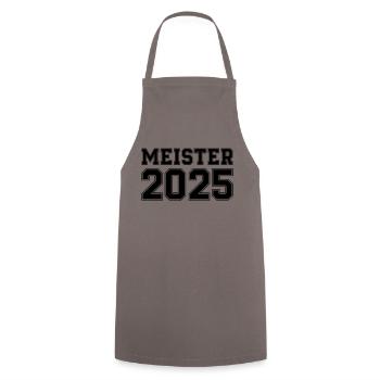 Meister 2025 - Kochschürze - Grau - Vorne - AI Model Male 185 dark (185cm)