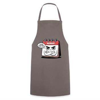 Monday Hates You Too Funny Calendar Day - Cooking Apron - grey - Front - AI Model Male 185 dark (185cm)