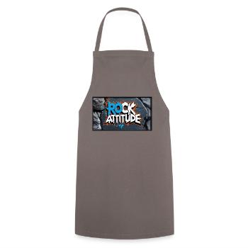graffiti marqu ROCK ATTITUDE - Tablier de cuisine - gris - Devant - AI Model Male 185 dark (185cm)