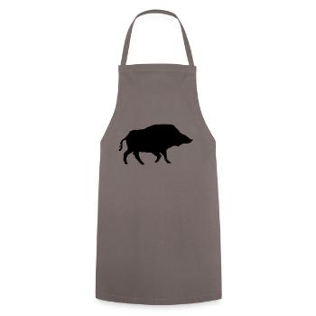 Boar - Cooking Apron - grey - Front - AI Model Male 185 dark (185cm)