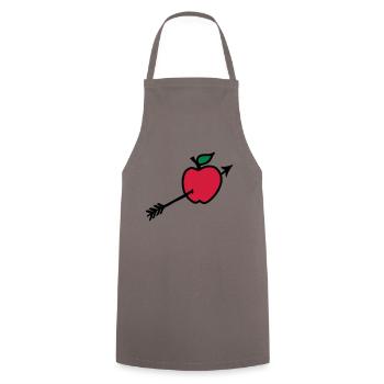 arrow butt apple heart shot - Cooking Apron - grey - Front - AI Model Male 185 dark (185cm)