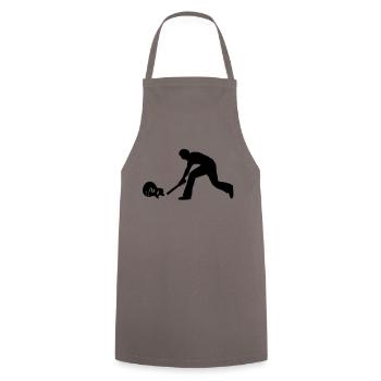 rock_and_roll_072011_d_1c - Cooking Apron - grey - Front - AI Model Male 185 dark (185cm)