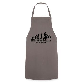 trials bike evolution 03 born to ride fo - Cooking Apron - grey - Front - AI Model Male 185 dark (185cm)