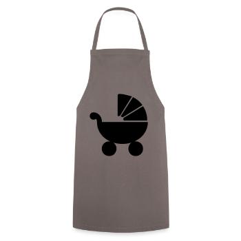 Kinderwagen baby - Kochschürze - Grau - Vorne - AI Model Male 185 dark (185cm)
