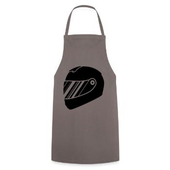 Racer helm racing - Cooking Apron - grey - Front - AI Model Male 185 dark (185cm)