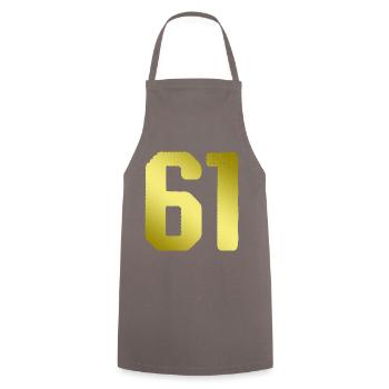 61 Maillot numéro - Tablier de cuisine - gris - Devant - AI Model Male 185 dark (185cm)