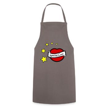 Special Love - Cooking Apron - grey - Front - AI Model Male 185 dark (185cm)