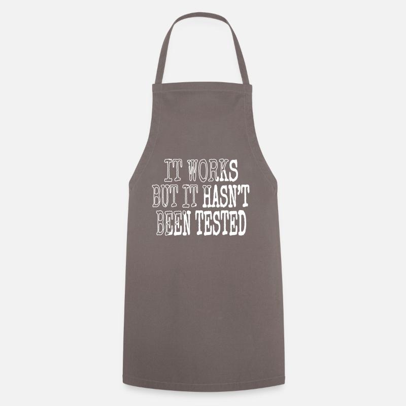 Langage de programmation - Tablier de cuisine - gris