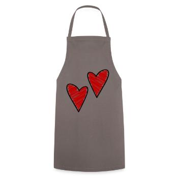 herzen symbol liebe - Kochschürze - Grau - Vorne - AI Model Male 185 dark (185cm)
