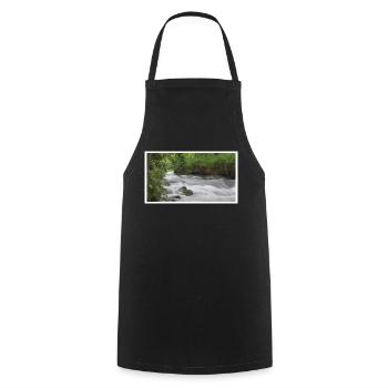 Pause longue Rivière - Tablier de cuisine - noir - Devant - AI Model Male 185 dark (185cm)