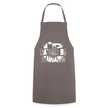 believe night sky space travel astronomy stuff - Cooking Apron - grey - Front - AI Model Male 185 dark (185cm)