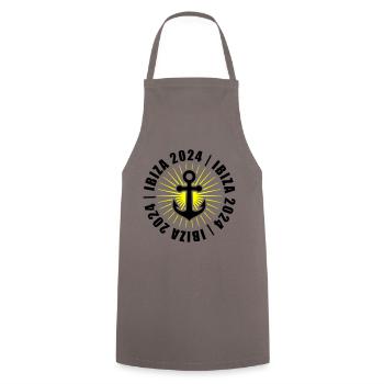Jours fériés à Ibiza 2024 - Tablier de cuisine - gris - Devant - AI Model Male 185 dark (185cm)