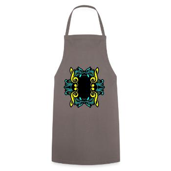 Clé de symbole de notes de musique - Tablier de cuisine - gris - Devant - AI Model Male 185 dark (185cm)