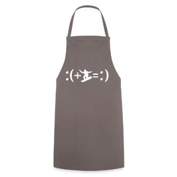 Snowboarding makes me happy, happiness formula - Cooking Apron - grey - Front - AI Model Male 185 dark (185cm)