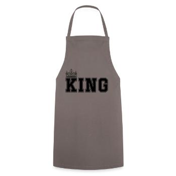 king - Kochschürze - Grau - Vorne - AI Model Male 185 dark (185cm)
