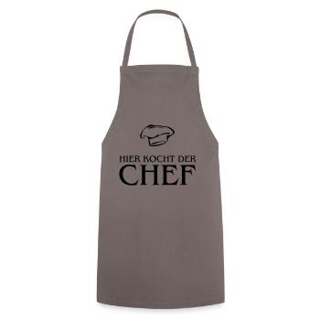 Cooking Chef Food Drink Fun Chef Lifestyle - Cooking Apron - grey - Front - AI Model Male 185 dark (185cm)