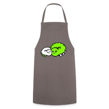 2 Chenille Maman Papa Enfant Famille Mère Père Mignon - Tablier de cuisine - gris - Devant - AI Model Male 185 dark (185cm)