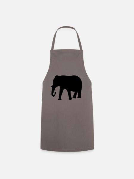 Elefant - Kochschürze - Grau