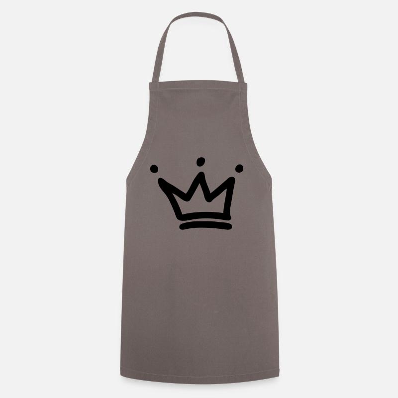 crown crowns king - Cooking Apron - grey