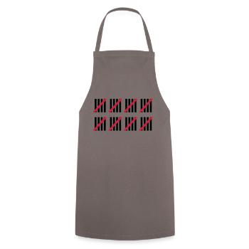 40e Anniversaire - Tablier de cuisine - gris - Devant - AI Model Male 185 dark (185cm)