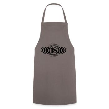 18 - Kochschürze - Grau - Vorne - AI Model Male 185 dark (185cm)