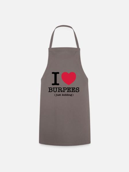 I (Heart) Burpees (Just Kidding) - Kochschürze - Grau
