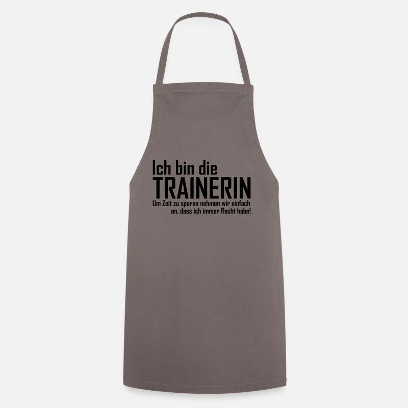 Trainerin - Kochschürze - Grau