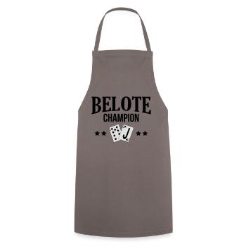 Jeu de cartes / Tarot / Belote / Rami / Poker - Tablier de cuisine - gris - Devant - AI Model Male 185 dark (185cm)