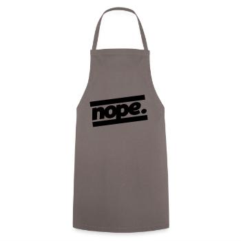 nope design - Kochschürze - Grau - Vorne - AI Model Male 185 dark (185cm)