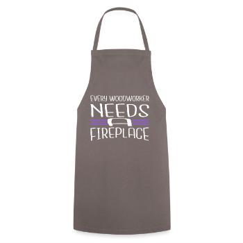 cadeau d’anniversaire marteau-piqueur amusant - Tablier de cuisine - gris - Devant - AI Model Male 185 dark (185cm)